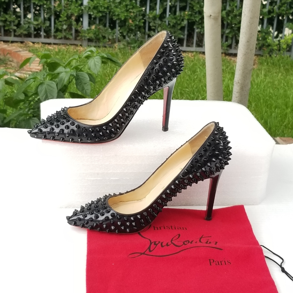 Christian Louboutin Red and Black Stiletto Heels